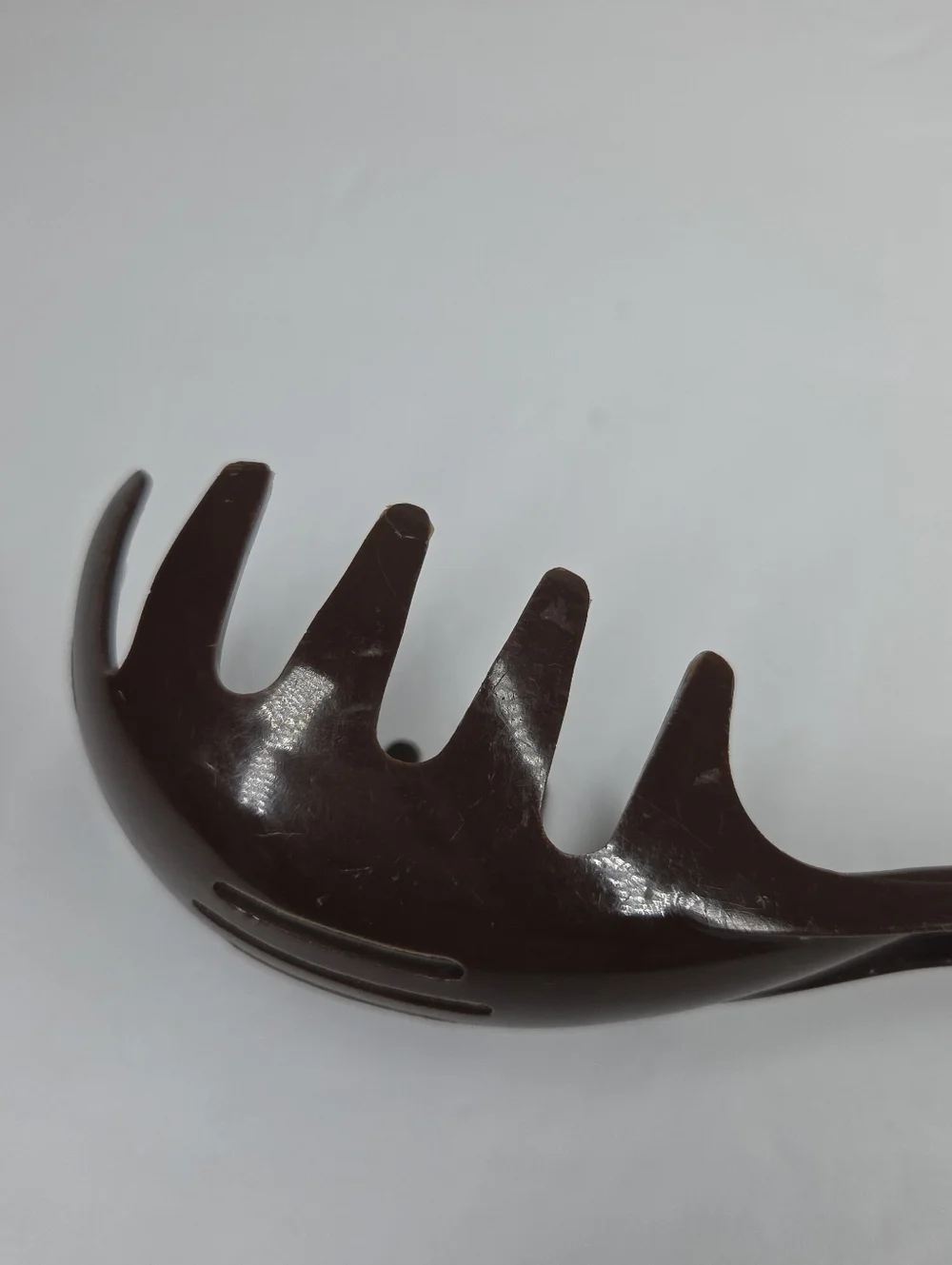 Vtg Ekco USA Brown Nylon Slotted Spaghetti Pasta Serving Spoon Dishwasher Safe